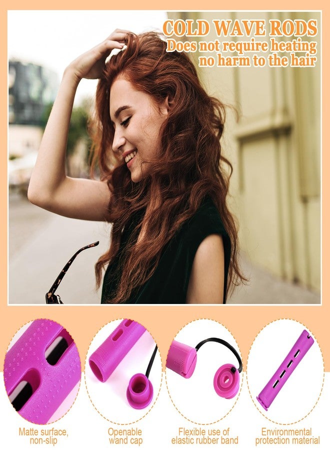 ProSuites 68 Pcs Hair Perm Rods Set - 6 Sizes Plastic Cold Wave Rods with Rat Tail Combs Hair Styling Clips, Perming Rods for Long Short Natural Hair Hairdressing Tools - Image 3